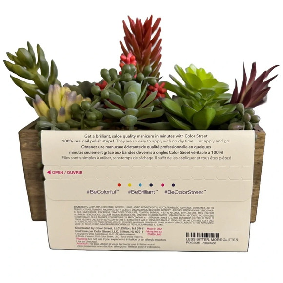 New Color Street Nail Polish Strips • Less Bitter More Glitter • Glitter Overlay - Picture 2 of 3